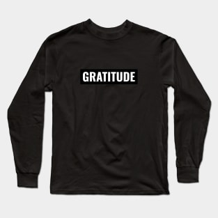Gratitude with Square Long Sleeve T-Shirt